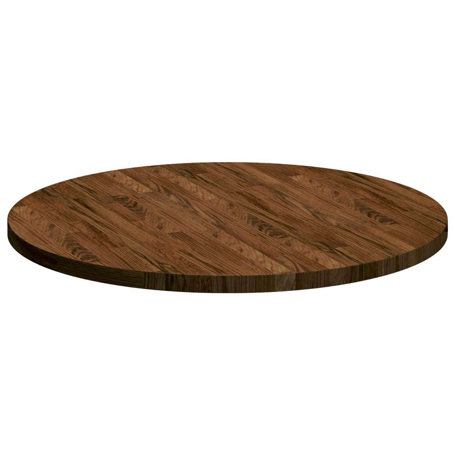 Table Top Dark Brown Ø 70 x 2.5 cm Solid Oak Wood