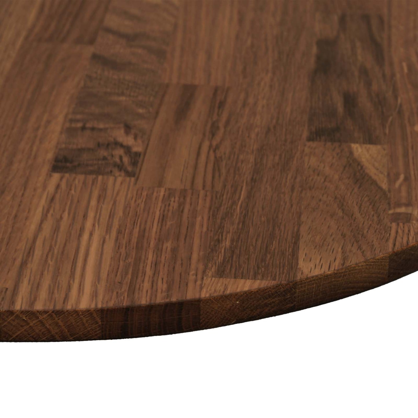 Table Top Dark Brown Ø 90 x 2.5 cm Solid Oak Wood