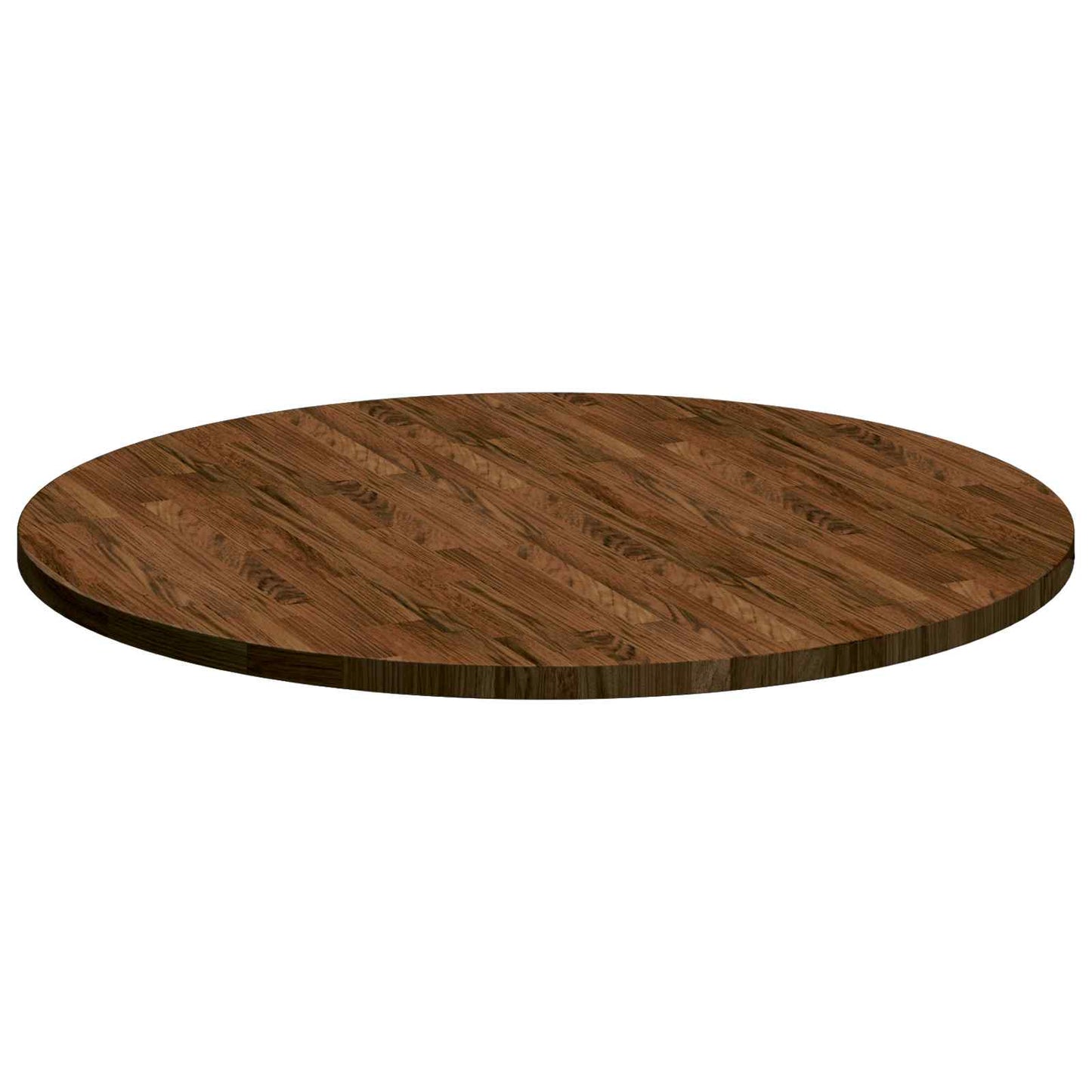 Table Top Dark Brown Ø 90 x 2.5 cm Solid Oak Wood