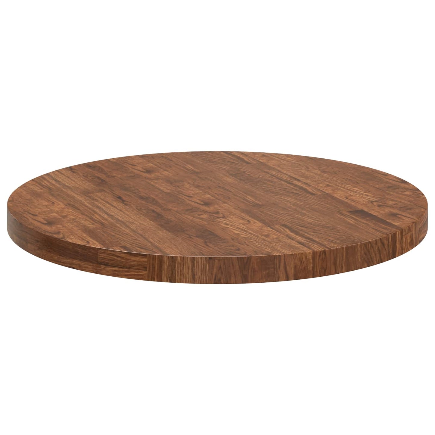 Table Top Light Brown Ø 70 x 4 cm Solid Oak Wood