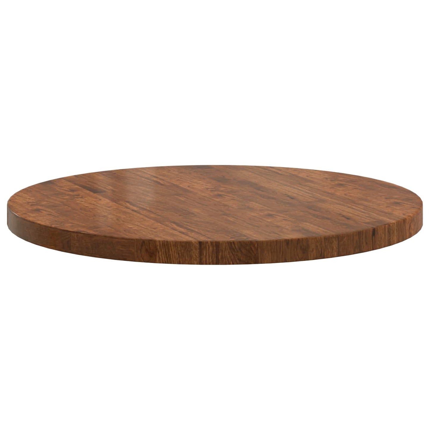 Table Top Light Brown Ø 80 x 4 cm Solid Oak Wood