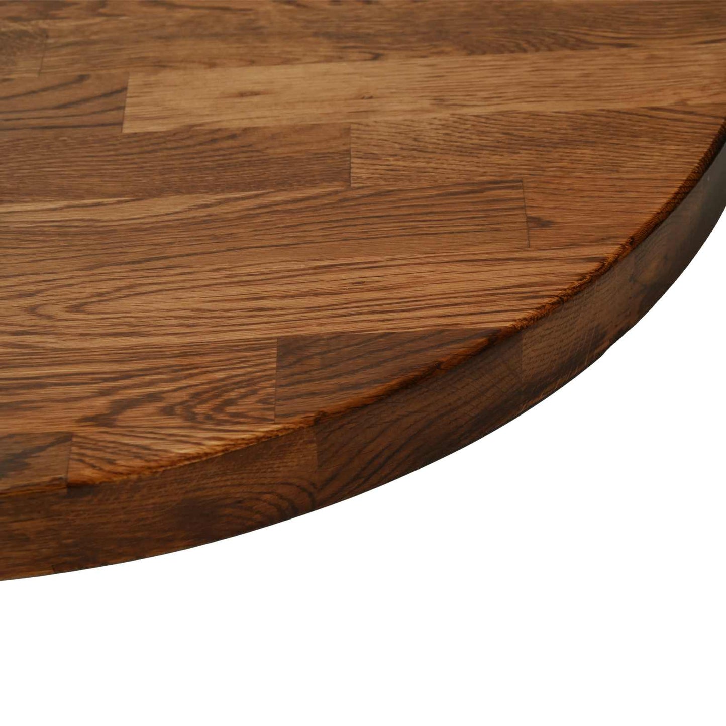 Table Top Light Brown Ø 90 x 4 cm Solid Oak Wood