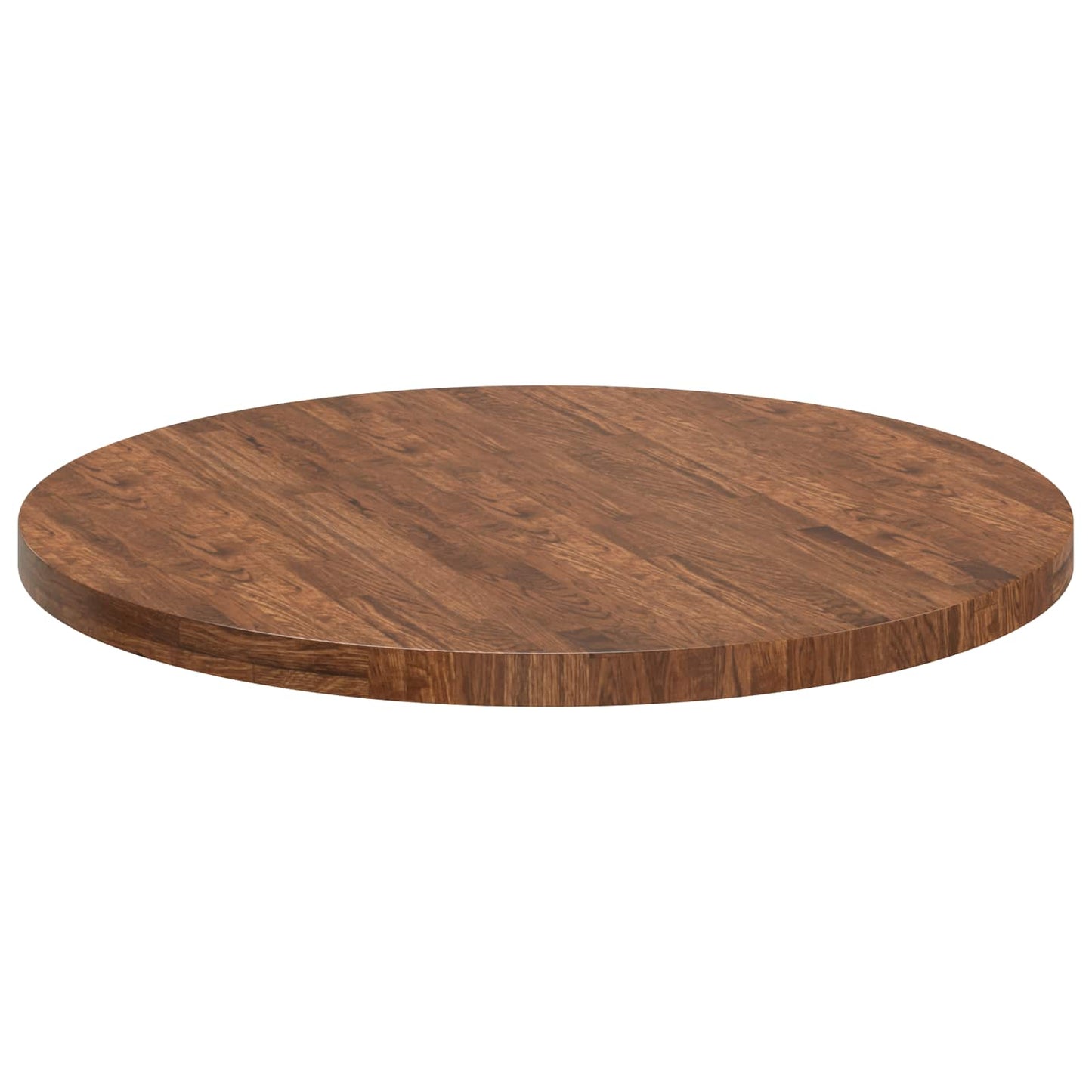 Table Top Light Brown Ø 90 x 4 cm Solid Oak Wood
