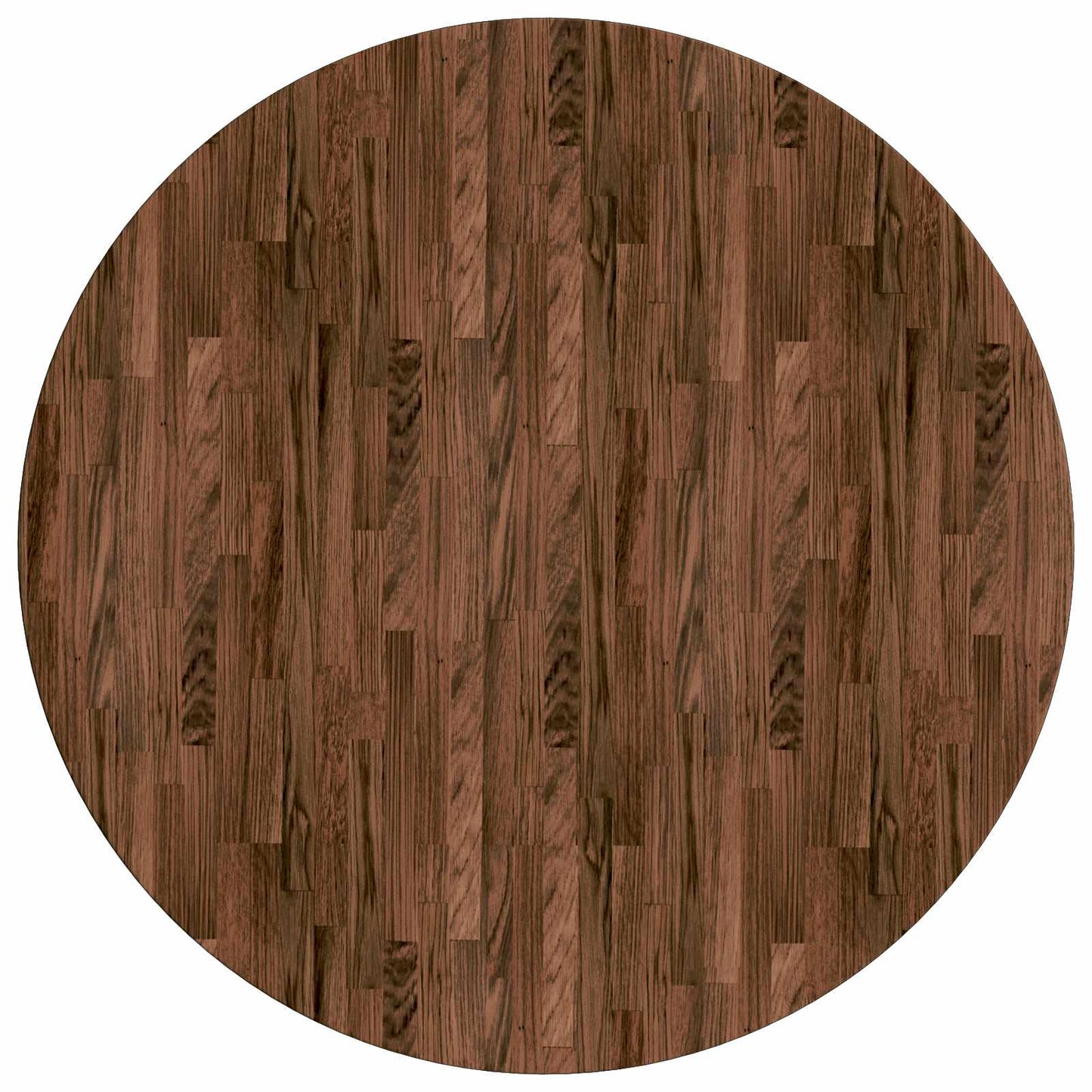Table Top Dark Brown Ø 90 x 4 cm Solid Oak Wood