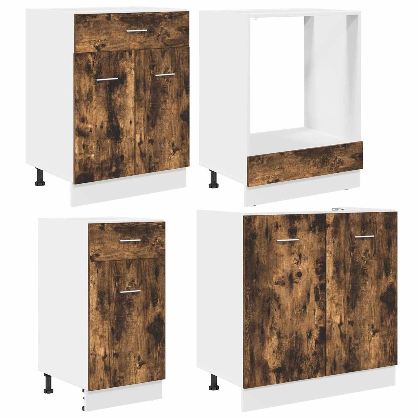 Kitchen Cabinet Set Lyon 8 pcs Smoked oak Engineered Wood