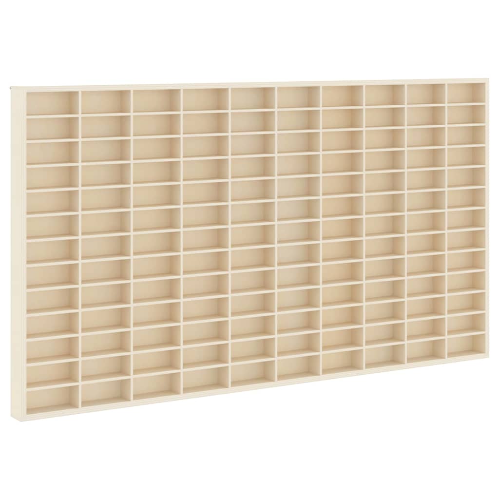 Wall Display Case Beige 98 x 4.5 x 55 cm Engineered Wood