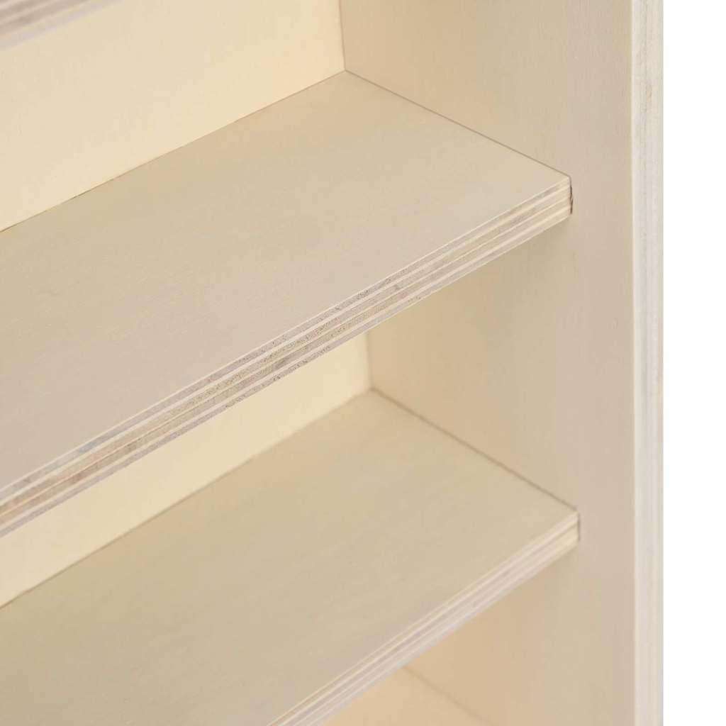 Wall Display Case Beige 40 x 8.5 x 37 cm Engineered Wood