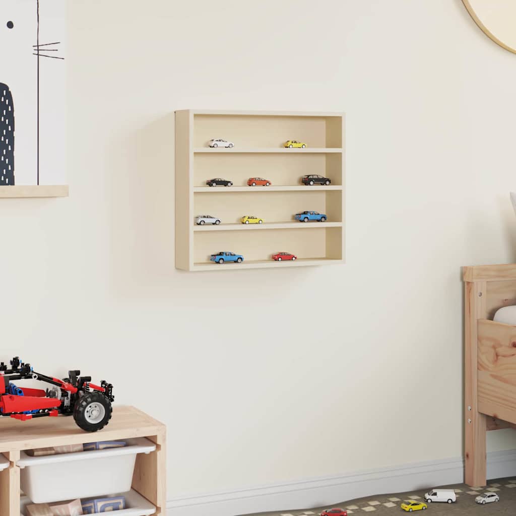 Wall Display Case Beige 40 x 8.5 x 37 cm Engineered Wood