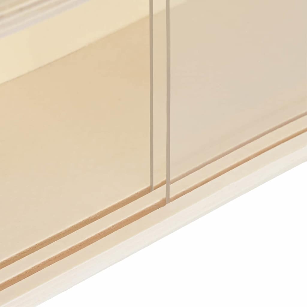Wall Display Case with Shelf Beige 100 x 8.5 x 54 cm Plywood