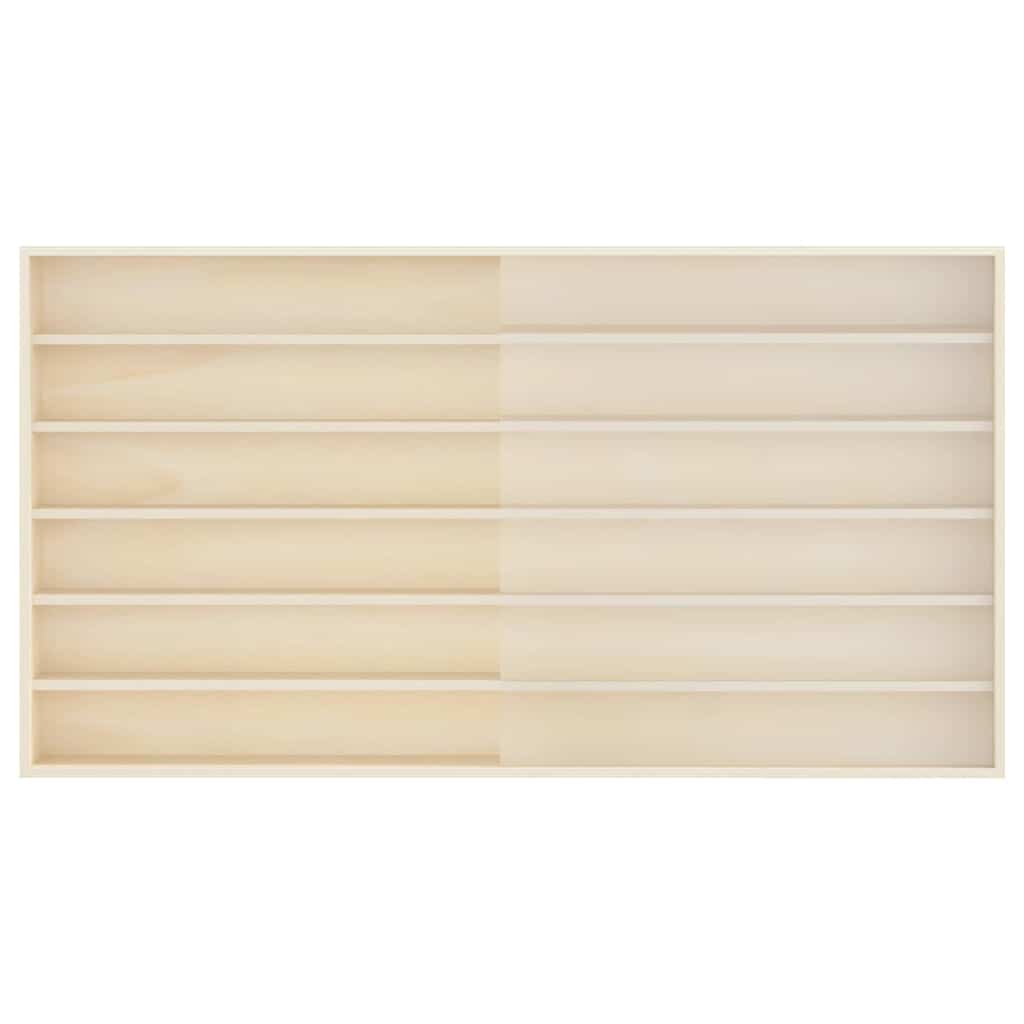 Wall Display Case with Shelf Beige 100 x 8.5 x 54 cm Plywood