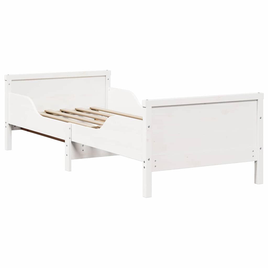 Bed Frame with Headboard White 80 x 200 cm Engineered Wood