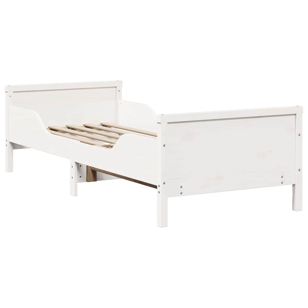 Bed Frame with Headboard White 80 x 200 cm Engineered Wood