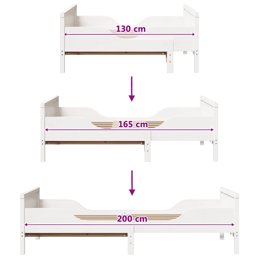 Bed Frame with Headboard White 80 x 200 cm Engineered Wood