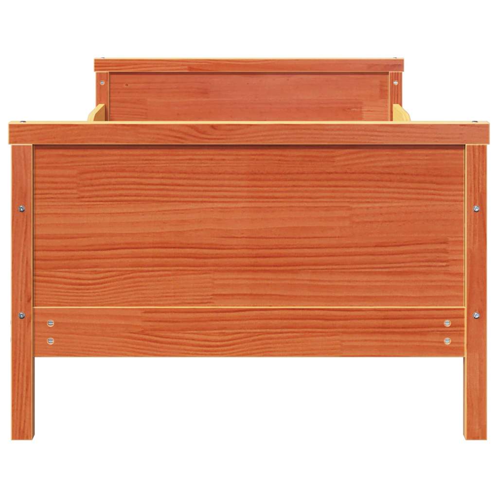 Bed Frame with Headboard Wax Brown 80 x 200 cm Engineered Wood