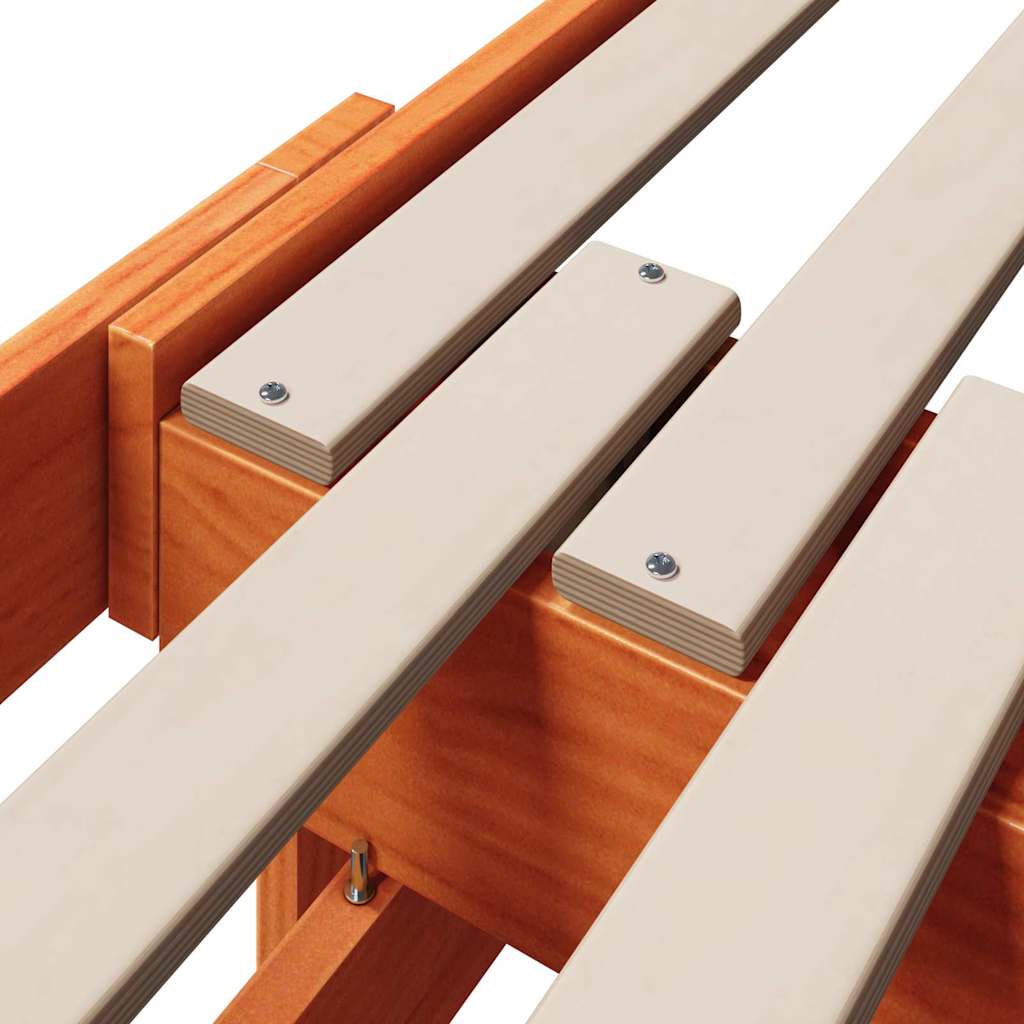 Bed Frame with Headboard Wax Brown 80 x 200 cm Engineered Wood