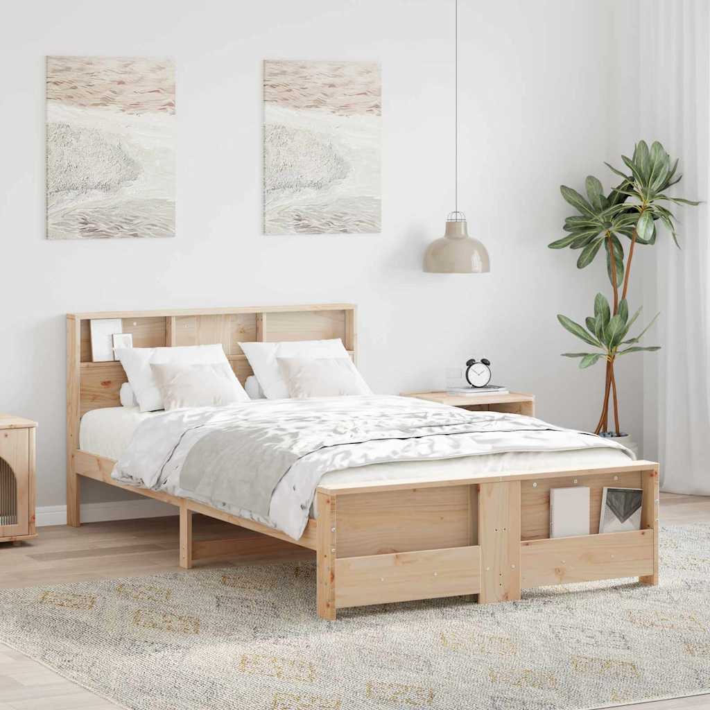 Bed Frame with Headboard Brown 120 x 200 cm Engineered Wood