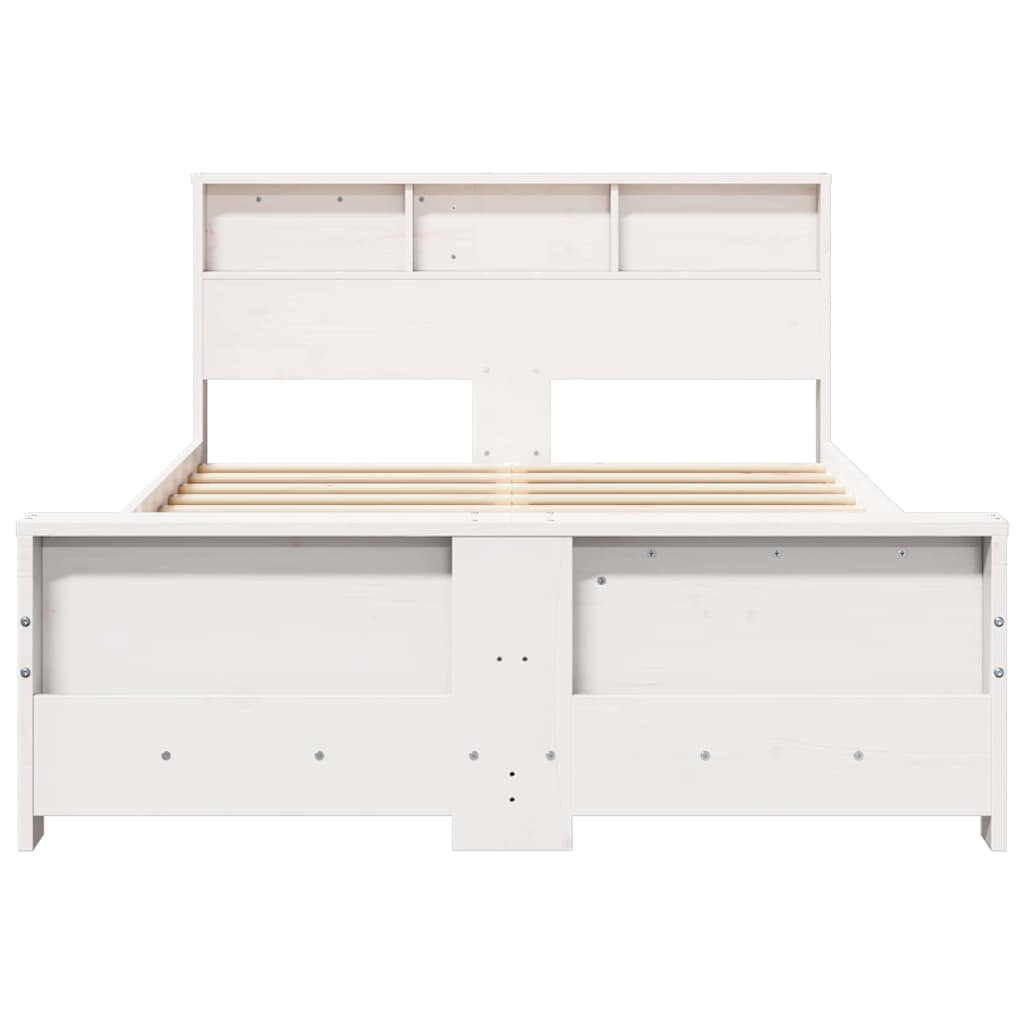 Bed Frame with Headboard White 120 x 200 cm Engineered Wood