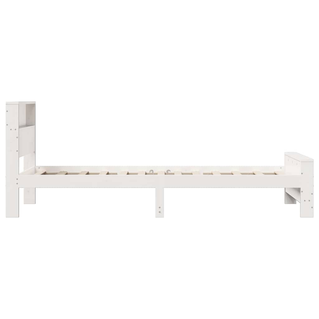 Bed Frame with Headboard White 100 x 200 cm Engineered Wood