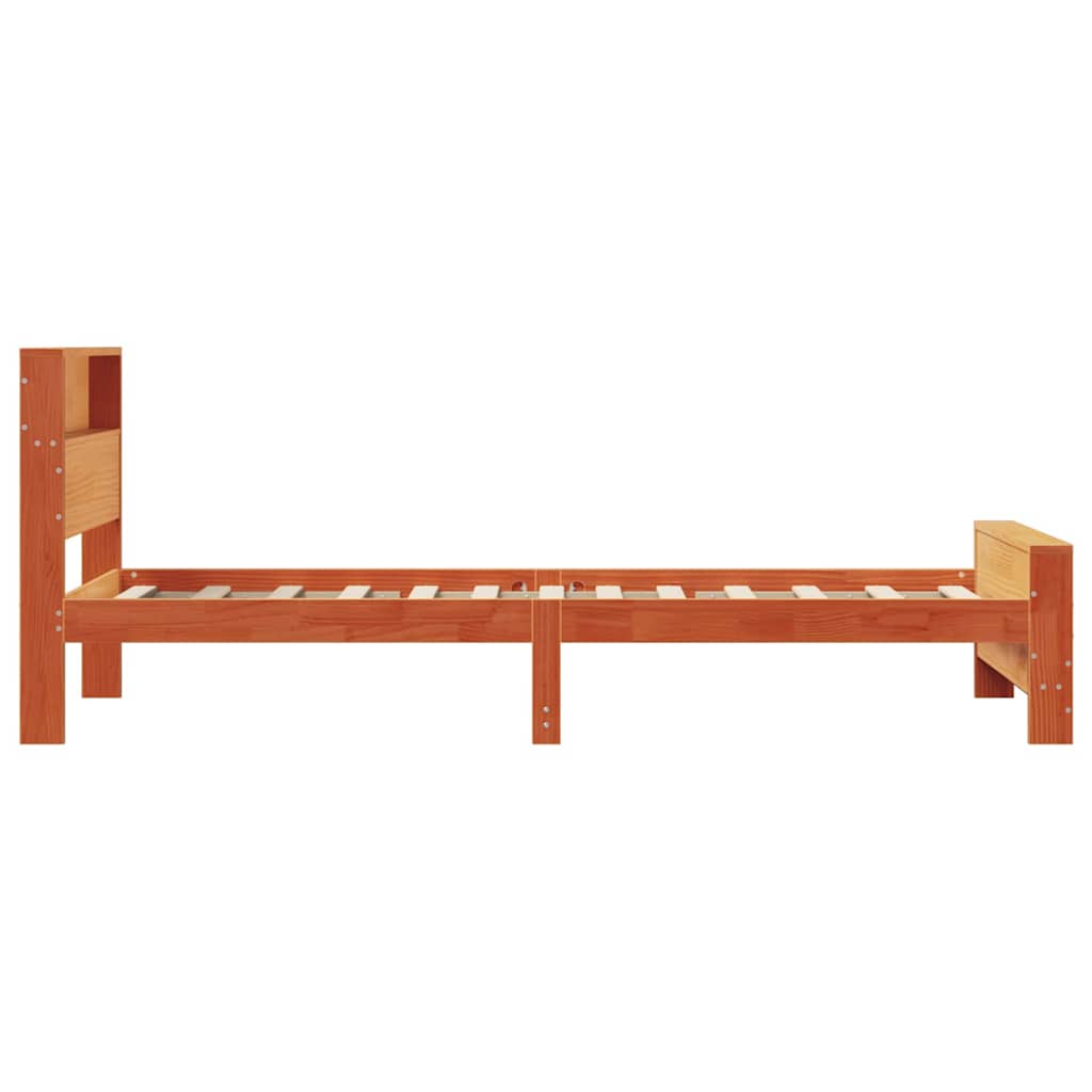 Bed Frame with Headboard Wax Brown 80 x 200 cm Engineered Wood