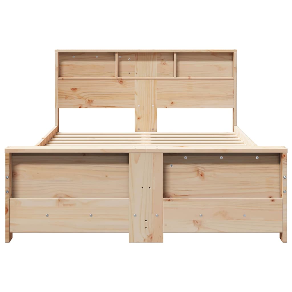 Bed Frame with Headboard Brown 135 x 190 cm Engineered Wood