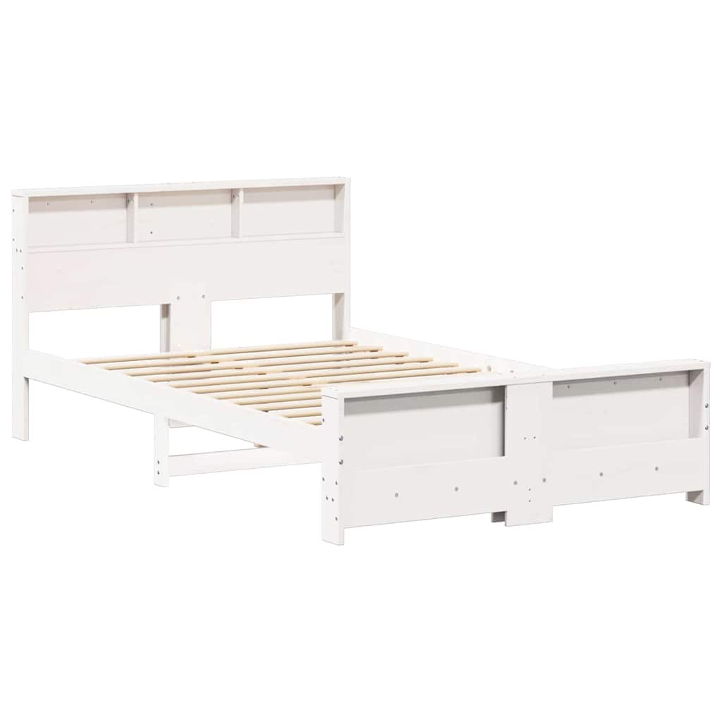 Bed Frame with Headboard White 120 x 190 cm Engineered Wood