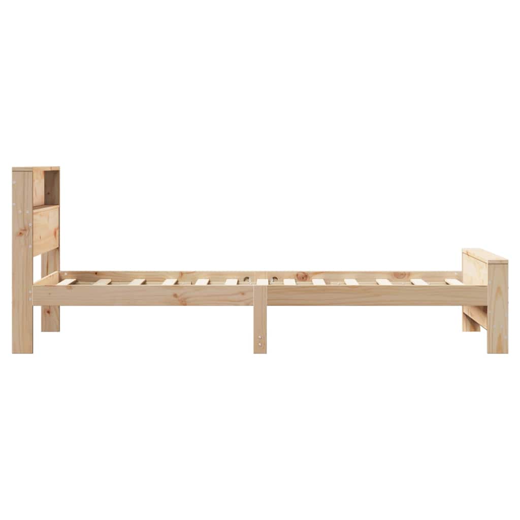 Bed Frame with Headboard Brown 90 x 190 cm Engineered Wood