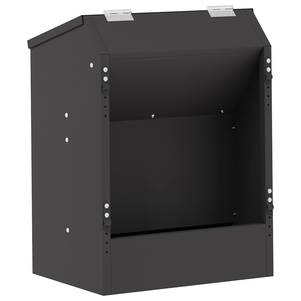 Rabbit Feeder Black 33.5 x 25.5 x 45.5 cm Cold-Rolled Steel