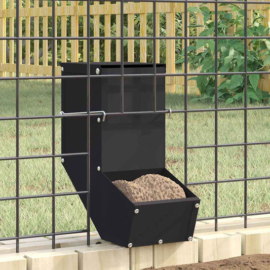 Rabbit Feeder Black 12.5 x 26 x 28.5 cm 1 kg Cold-Rolled Steel