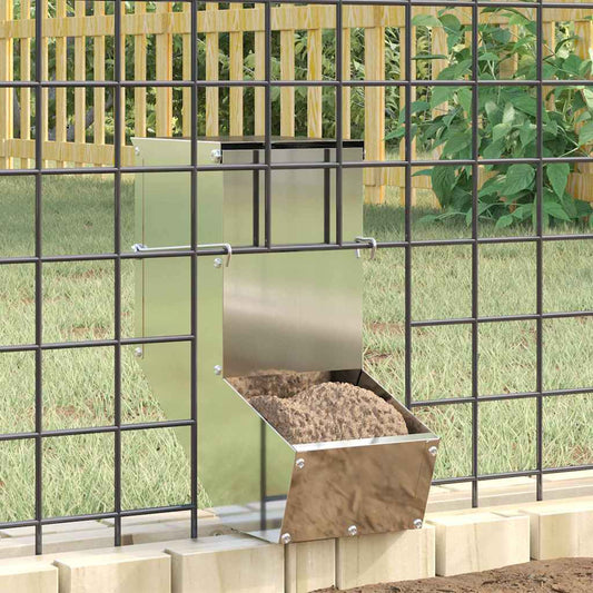 Rabbit Feeder Silver 12.5 x 26 x 28.5 cm 1 kg Galvanised Steel
