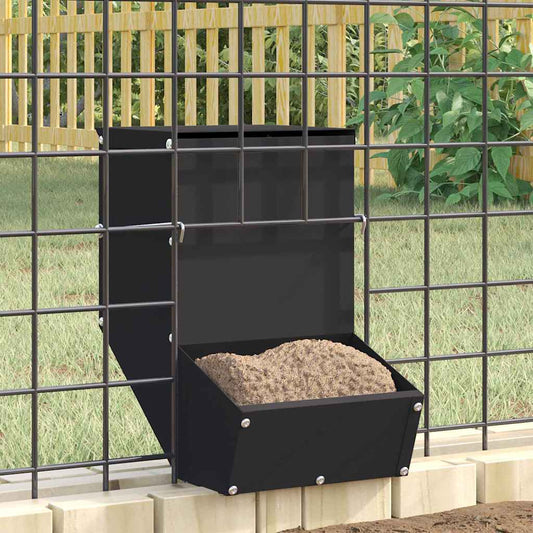 Rabbit Feeder Black 17.5 x 26 x 28.5 cm 1.5 kg