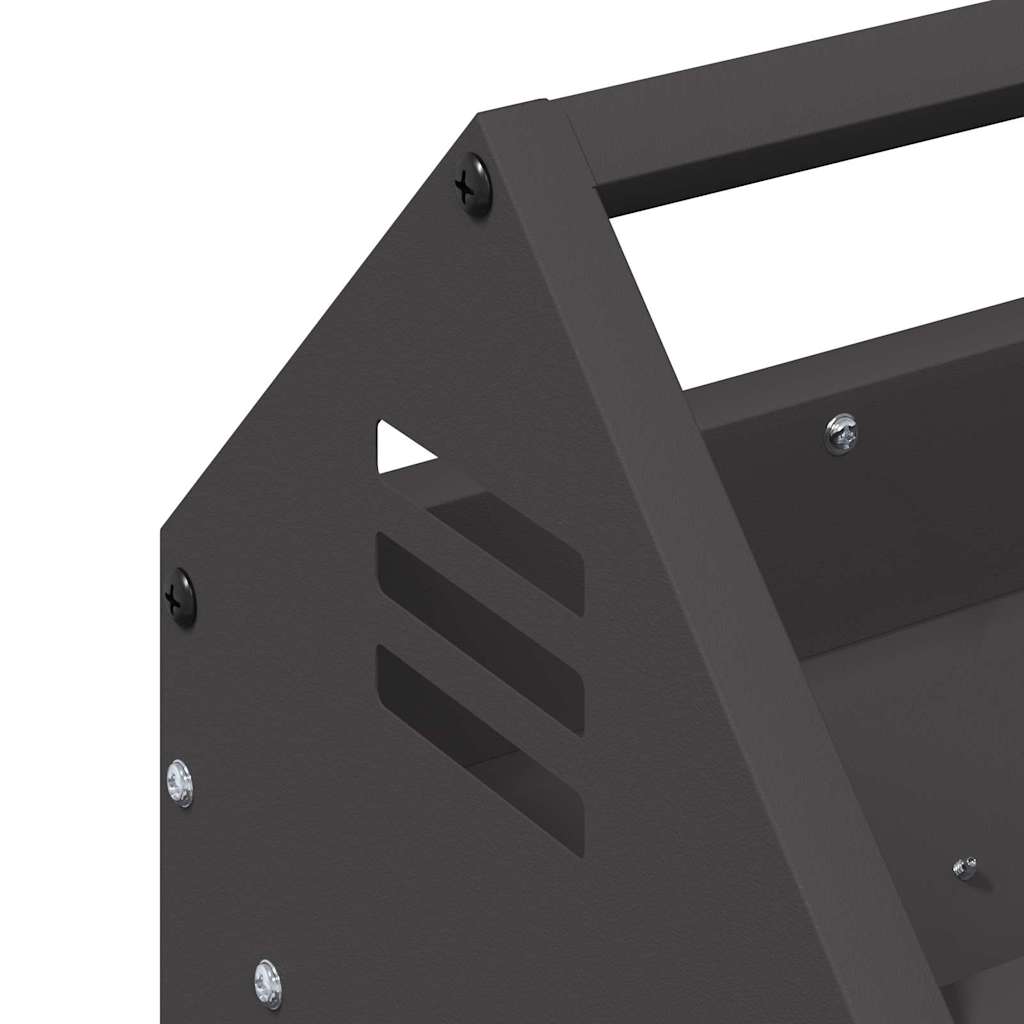 Chicken Feeding Trough Black 108 x 20.5 x 20 cm
