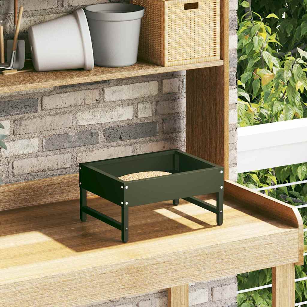 Bird Feeder Olive Green 34 x 26 x 16 cm Cold-Rolled Steel
