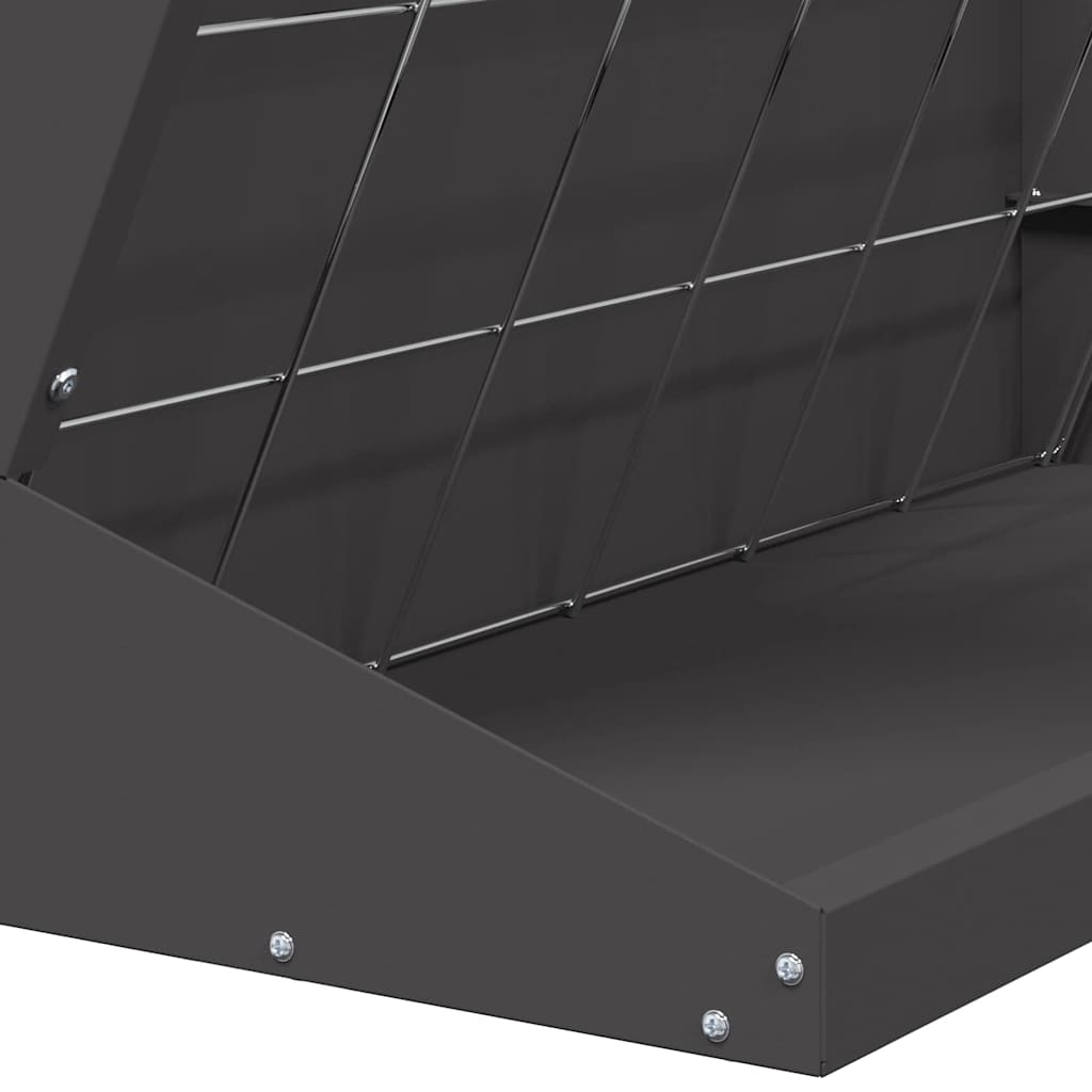 Hay Feeder Black 71 x 33 x 70 cm Cold-Rolled Steel