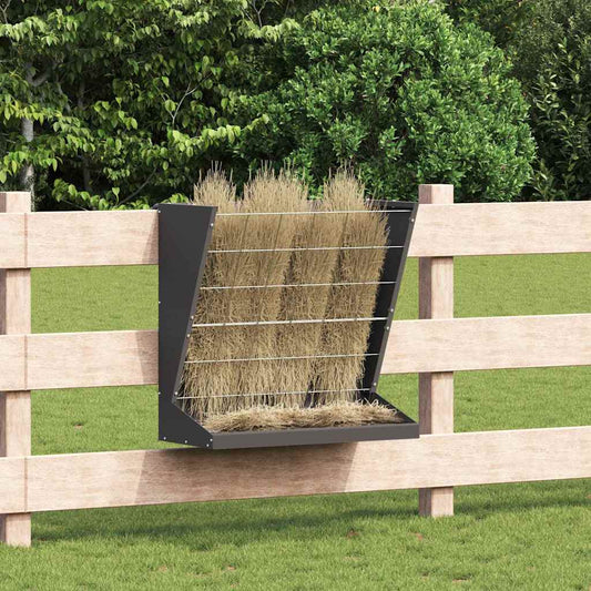 Hay Feeder Black 71 x 33 x 70 cm 5 kg Cold-Rolled Steel