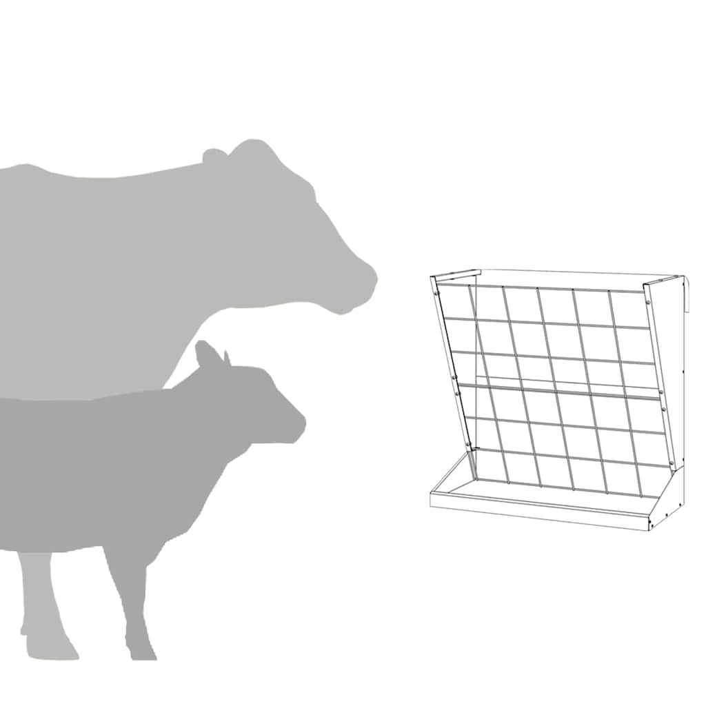 Hay Feeder Silver 71 x 33 x 70 cm Galvanised Steel