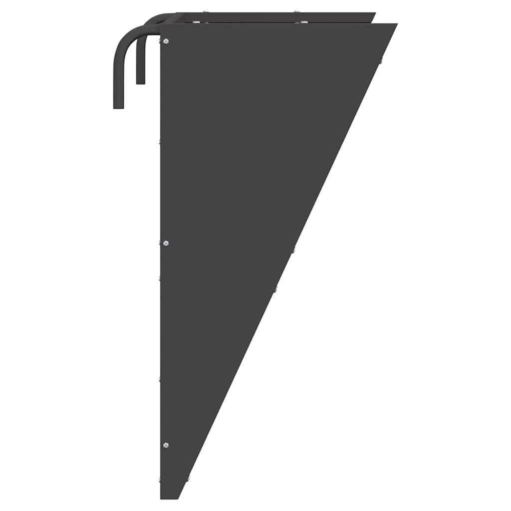 Hanging Hay Feeder Black 61 x 33 x 66 cm Cold-Rolled Steel
