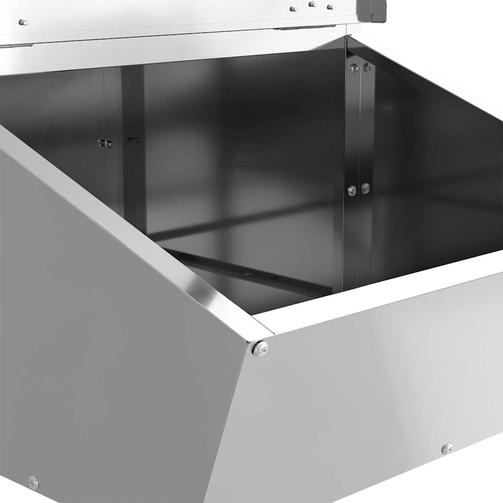Pig Feeder Silver 55 x 38 x 76 cm Galvanised Steel