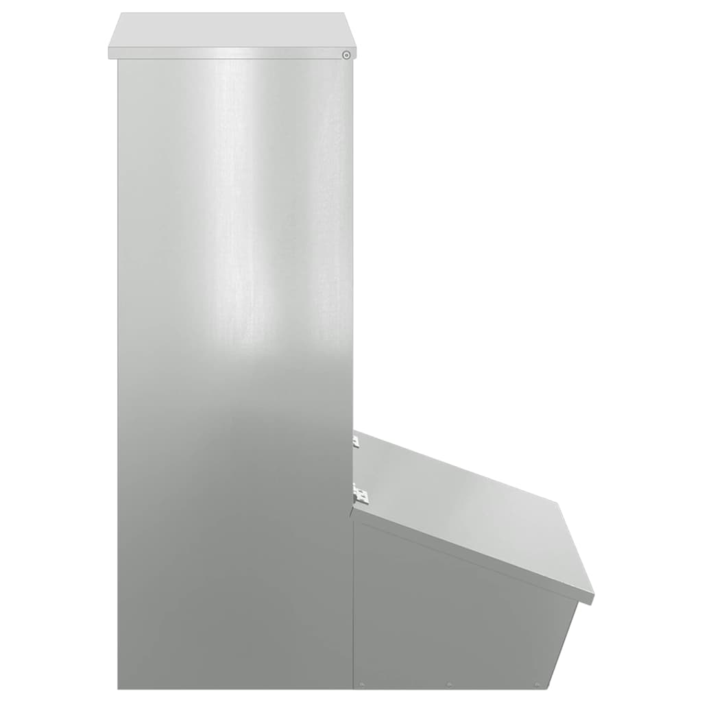 Pig Feeder Silver 55 x 38 x 76 cm Galvanised Steel