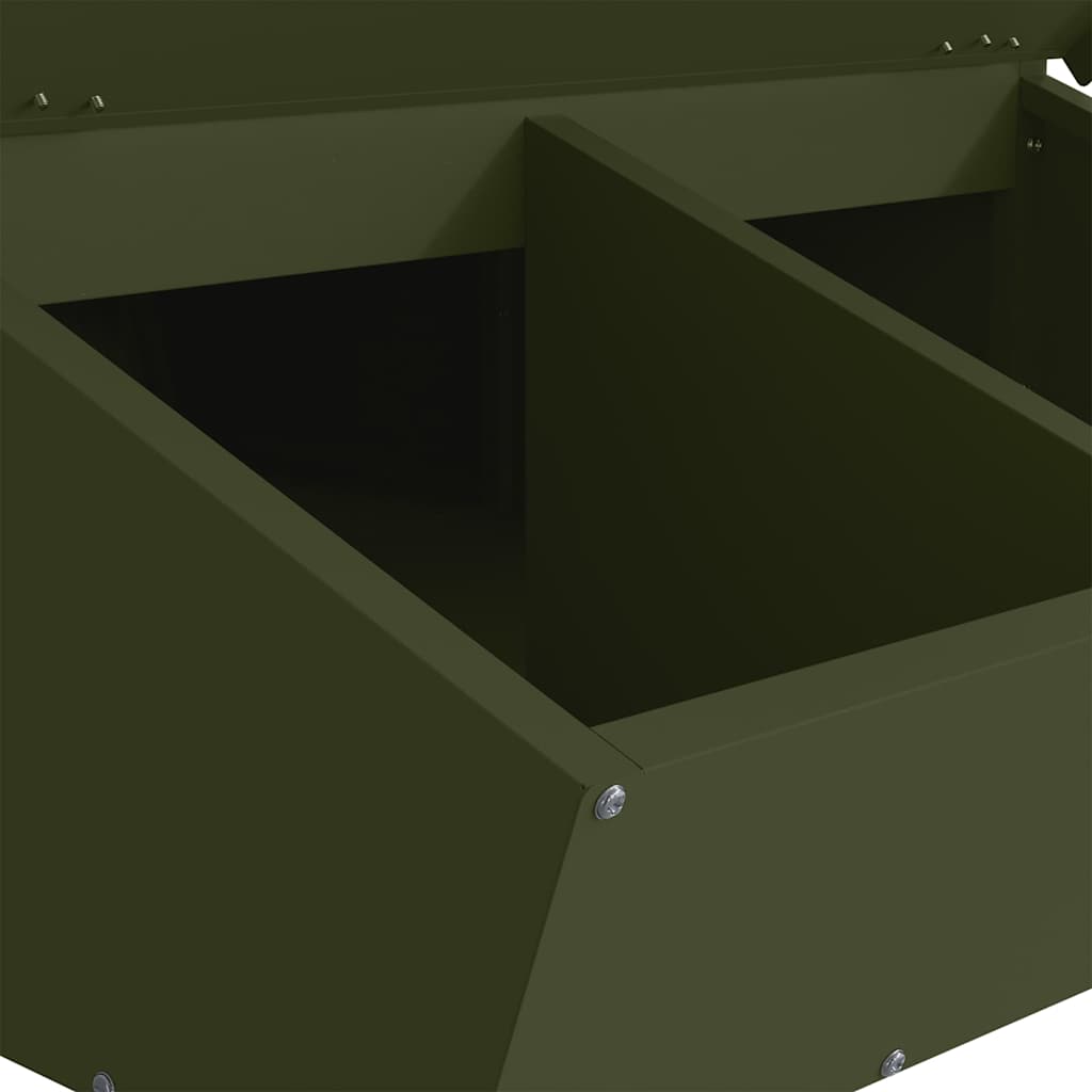 Pig Feeder Olive Green 82 x 51 x 91.5 cm Cold-Rolled Steel
