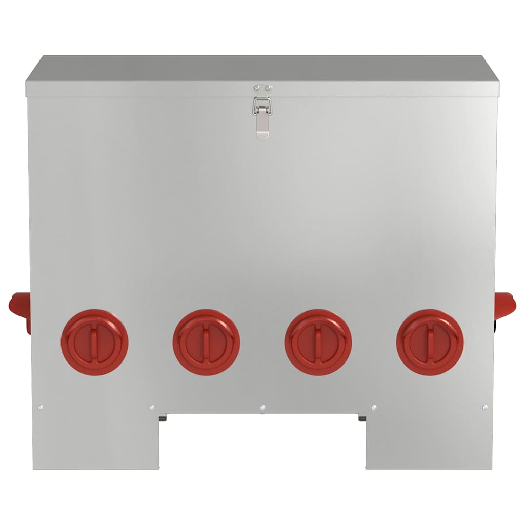 Chicken Feeder Silver 60.5 x 29 x 51 cm 25 kg Galvanised Steel