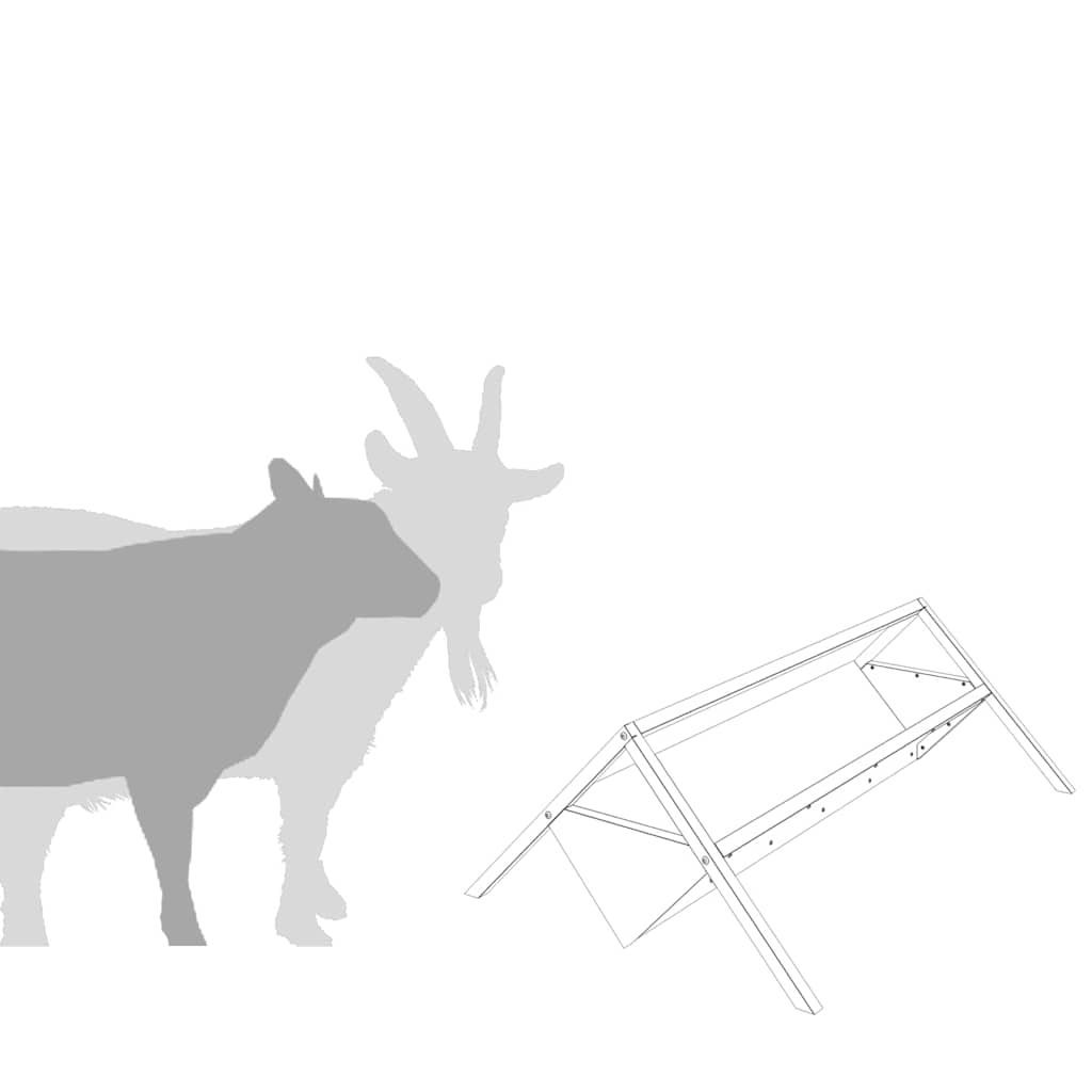 Livestock Feeding Trough Olive Green 111 x 76 x 38 cm