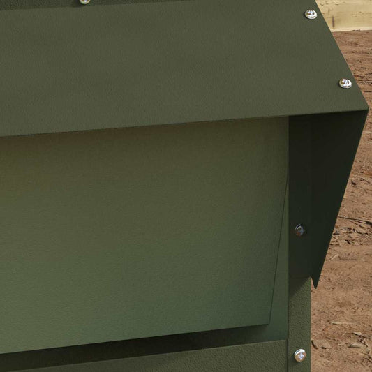 Chicken Feeder Olive Green 40.5 x 45 x 41 cm Cold-Rolled Steel