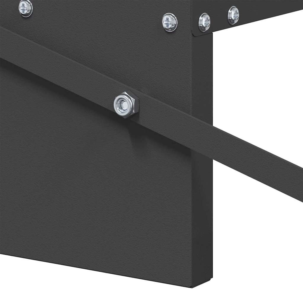 Chicken Treadle Feeder Black 48.5 x 39.5 x 19 cm