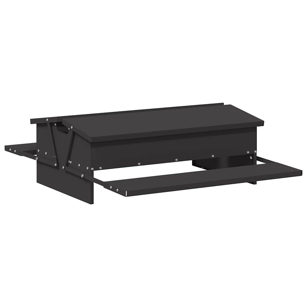 Chicken Treadle Feeder Black 75 x 53 x 20.5 cm