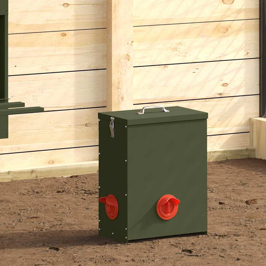 Chicken Feeder Olive Green 32.5 x 20.5 x 43 cm 25 kg