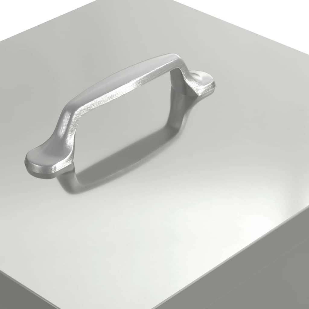 Chicken Treadle Feeder Silver 25 x 42 x 40 cm 4 kg