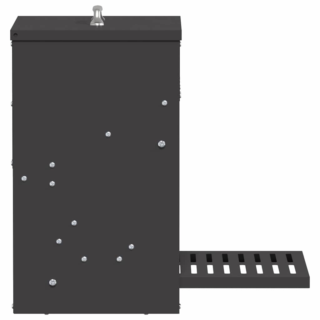 Chicken Treadle Feeder Black 33 x 42 x 40 cm Cold-Rolled Steel