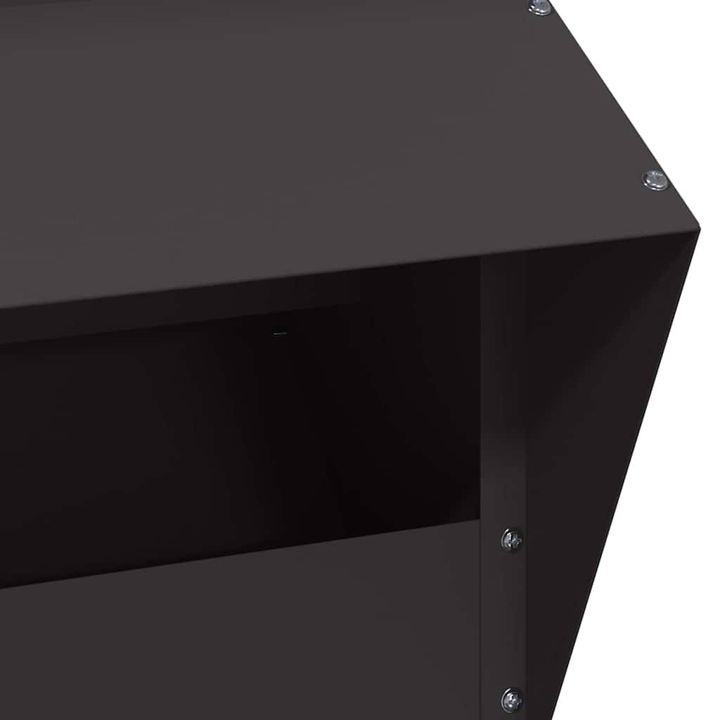 Chicken Feeder Black 35 x 30.5 x 43.5 cm Cold-Rolled Steel