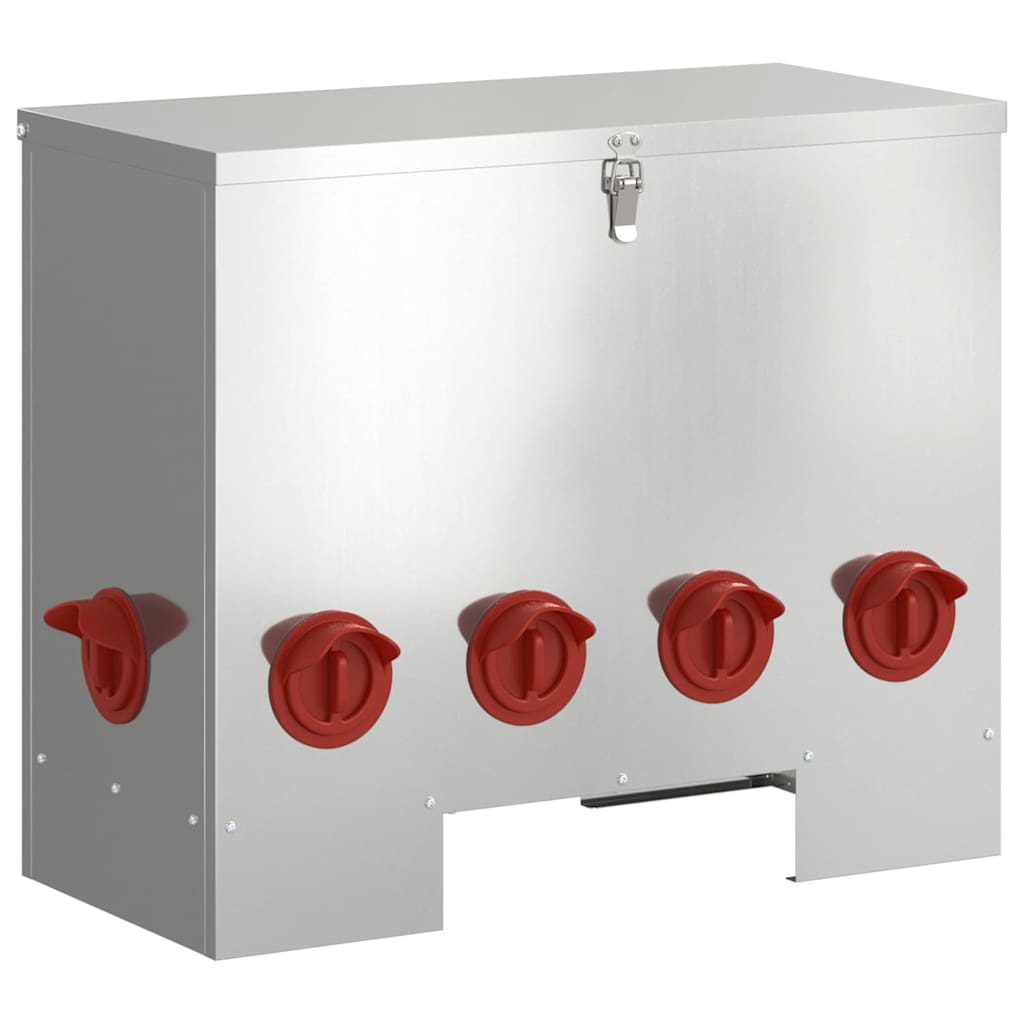Chicken Feeder 2 Silver 60.5 x 29 x 51 cm 25 kg