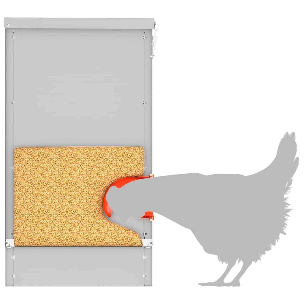 Chicken Feeder 2 Silver 60.5 x 29 x 51 cm 25 kg